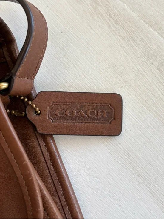 Coach Brown Leather Crossbody with Gold-Tone Turnlock - Picture 3 of 11